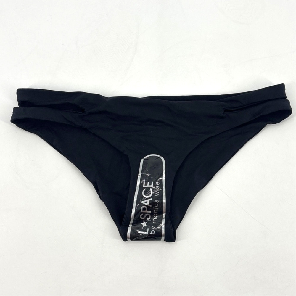 L*Space Estella Bikini Bottom Classic Black  M - Picture 6 of 10